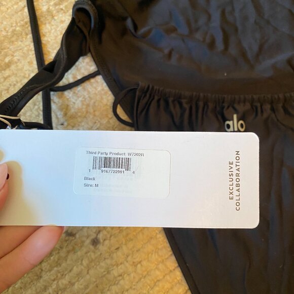 Alo / Frankie's Bikinis Croft Satin Cheeky One Piece Swimsuit M - NWT - Picture 5 of 6